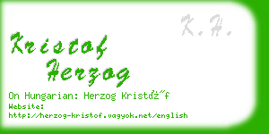 kristof herzog business card
